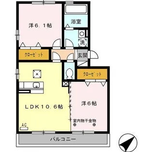 フォレスト【1階】の間取り