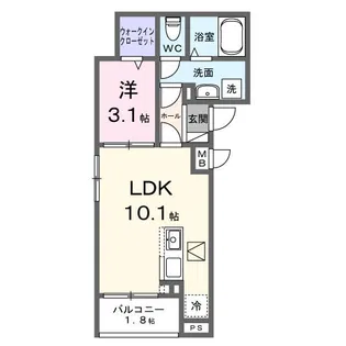 コンフォルティア【1階】の間取り