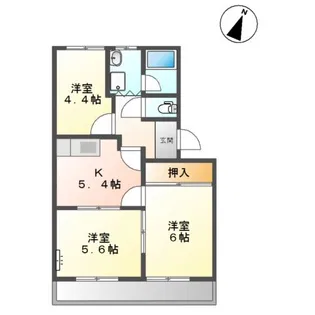 サンハイツコーエー【2階】の間取り