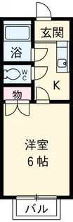 ハイツアイカ白山【2階】の間取り