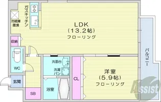 グランヴィル【10階】の間取り