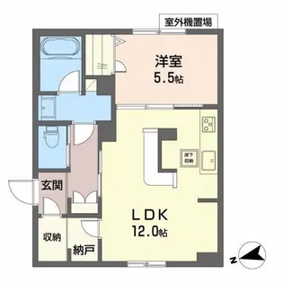 モンレーヴ本町【1階】の間取り