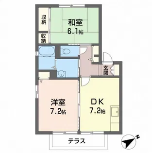 アイクスコートH【1階】の間取り