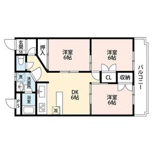 サンコーポ功刀【3階】の間取り