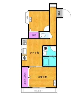 メゾンベルドホサカ【1階】の間取り