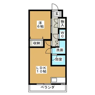 マーベラス鹿田【1階】の間取り