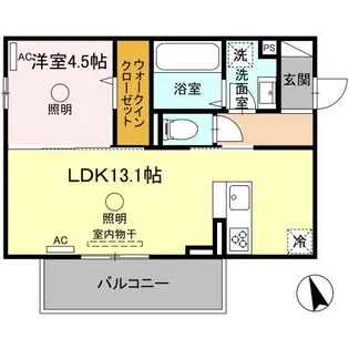 ル・シエル・ブルー【3階】の間取り