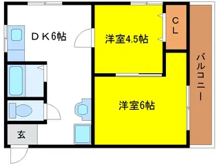 浅井マンション【4階】の間取り