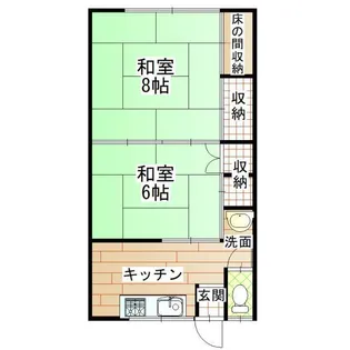 柏谷荘【2階】の間取り