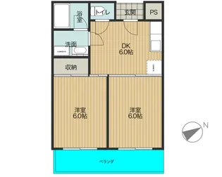 ウエラコート浜田【4階】の間取り