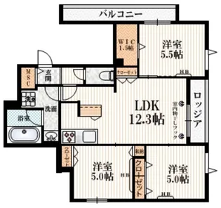 東京都杉並区下高井戸3【マンション】の間取り