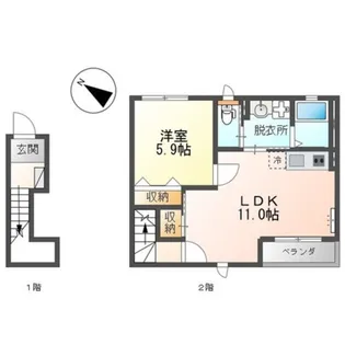 ルナヴォワール【2階】の間取り