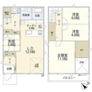 愛知県豊田市明和町6【一戸建】の間取り