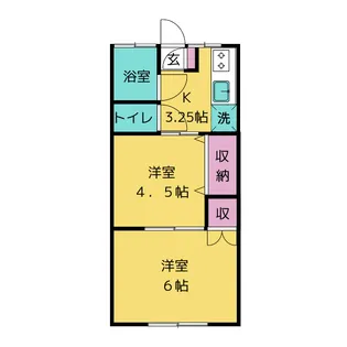 西原ハイツ【1階】の間取り
