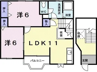 ハートキャッスル【2階】の間取り
