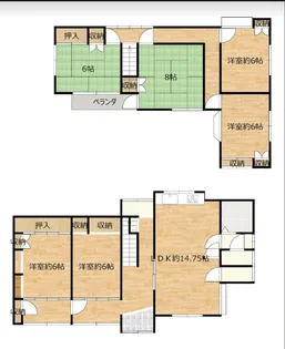 宮城県石巻市水明南1【一戸建】の間取り