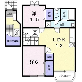 三重県四日市市城北町【アパート】の間取り
