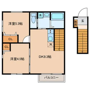 (仮称)是政3丁目計画【2階】の間取り