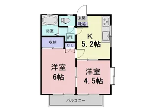 ウエスタンハイツ【2階】の間取り