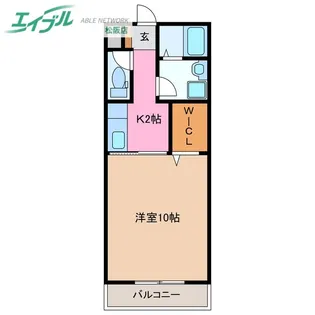 シャルマン・ドミールB【1階】の間取り