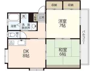 ヴィラージュ西本【2階】の間取り