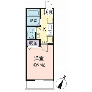 Hill di casa白楽【2階】の間取り