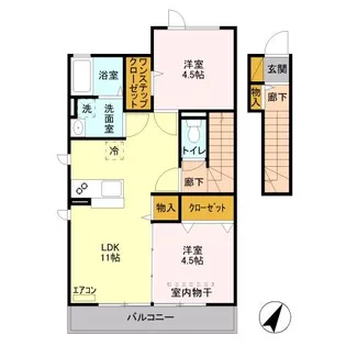 埼玉県さいたま市北区吉野町1【アパート】の間取り
