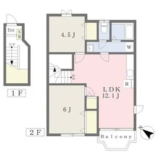 リバーサイドA【2階】の間取り