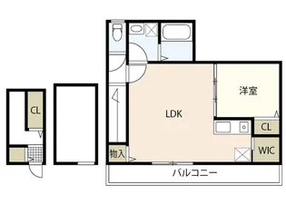 レユシール川内【3階】の間取り