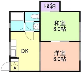 マイホーム北島【1階】の間取り