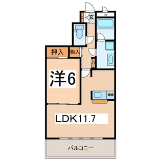 ラ・フォーレ甲府【1階】の間取り