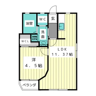 セントラル川名【4階】の間取り