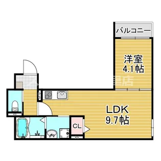 AIA難波南【4階】の間取り