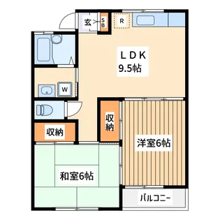 金子ハイツ【1階】の間取り