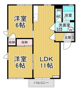 フレッシュコーポイースト【2階】の間取り
