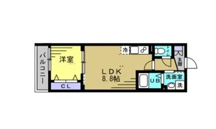 1LDKの間取り画像