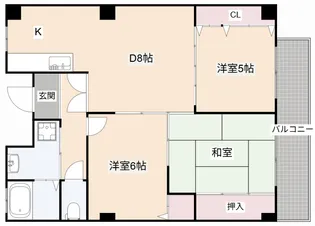 大阪府高槻市中川町【マンション】の間取り
