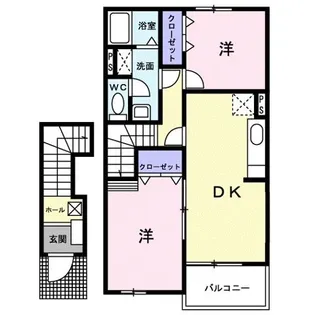 広島県三原市本郷南2【アパート】の間取り