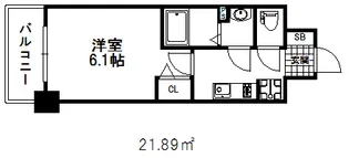 プレサンスジェネ新神戸ステーションフロント【5階】の間取り