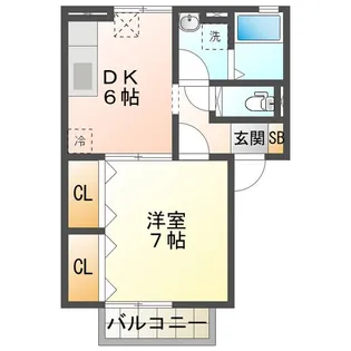 リビングタウン四日市芝田【1階】の間取り