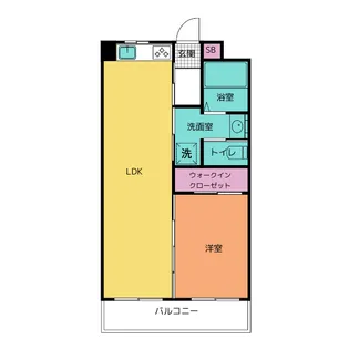 1LDKの間取り画像