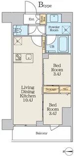 2LDKの間取り画像