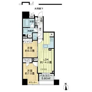 サングランデ八王子【4階】の間取り