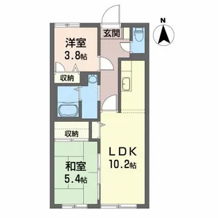リオ・セレッソII【1階】の間取り