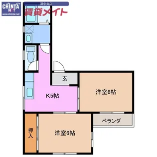 レジデンスタイコー【2階】の間取り