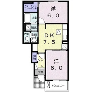 香川県高松市国分寺町新居【アパート】の間取り