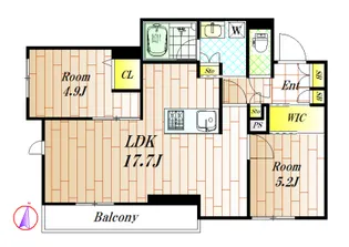 東京都目黒区東が丘1【マンション】の間取り