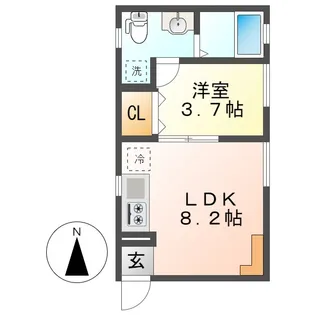 LeGioieささしまライブ駅2【4階】の間取り