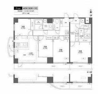プライムアーバン千住【5階】の間取り