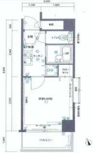 東京都新宿区水道町【マンション】の間取り